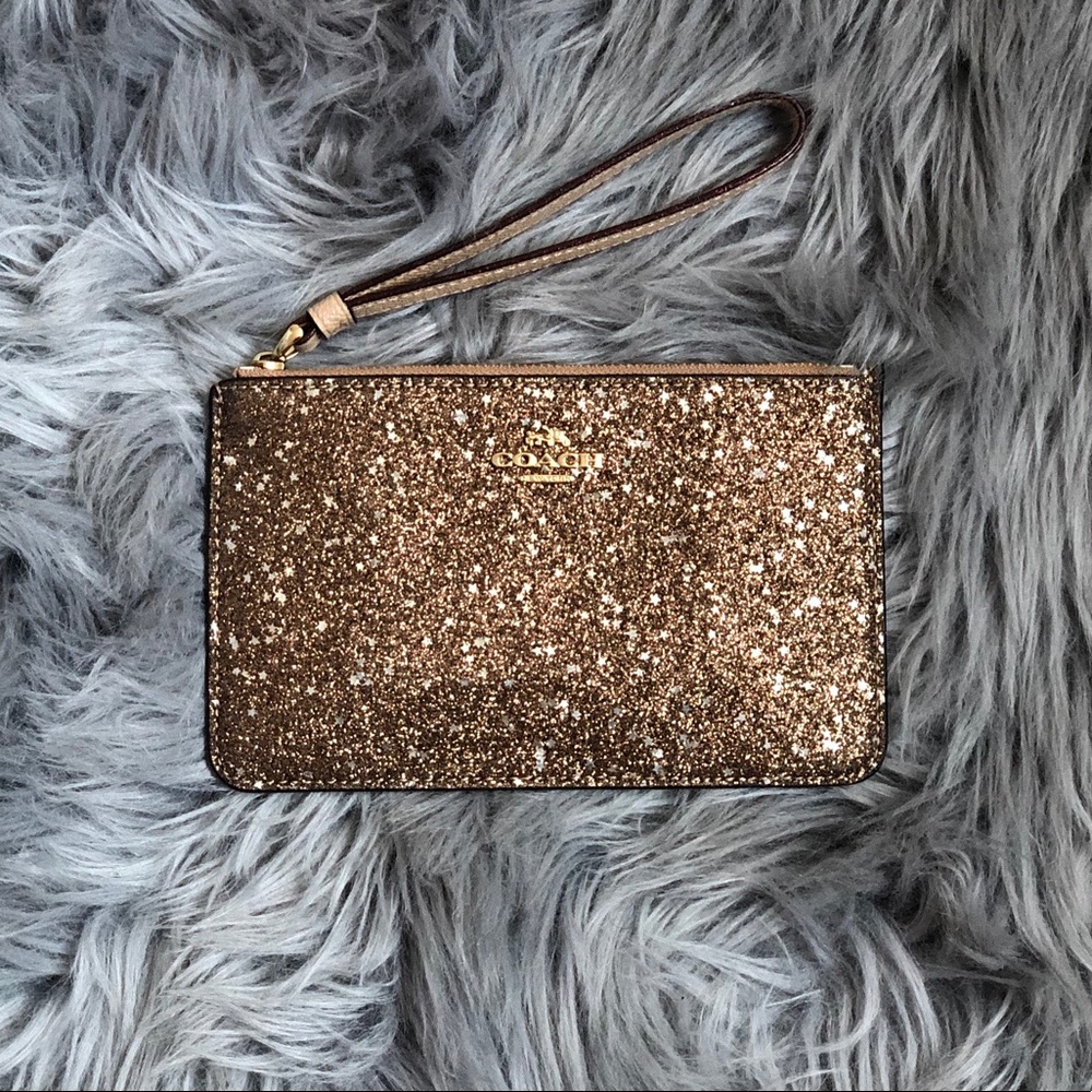 Coach Small Star Glitter Wristlet